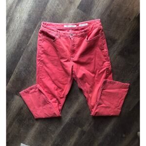 Jones New York Jeans Womens Size 14 Coral Lexington Straight leg short Slimming